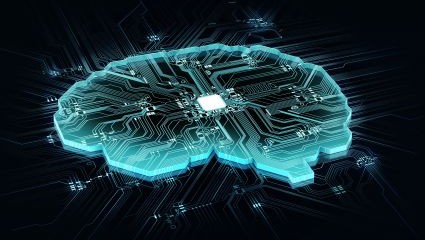 Digitized human brain representing artificial intelligence