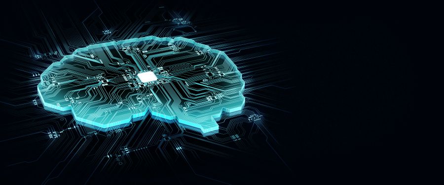 Digitized human brain representing artificial intelligence