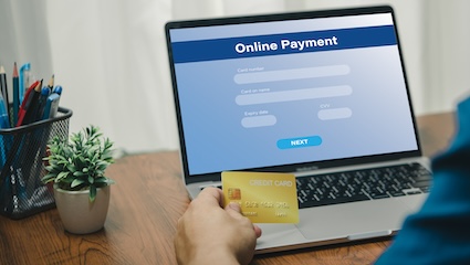 Making an online payment with a credit card