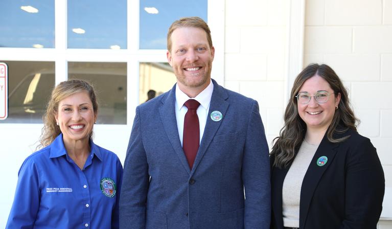 A photo of three staff members from the Pikes Peak Regional OEM